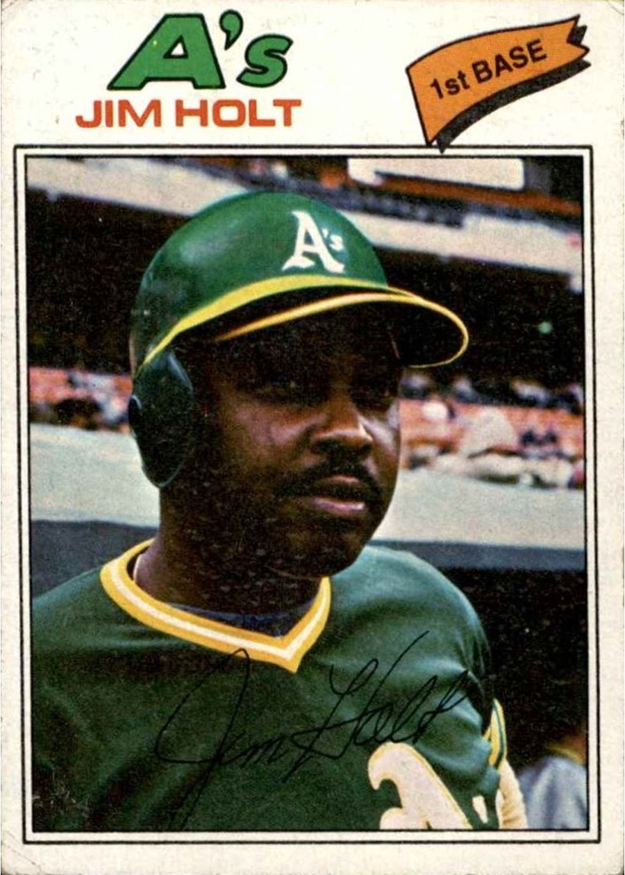 1977 Topps #349 Jim Holt, Oakland Athletics