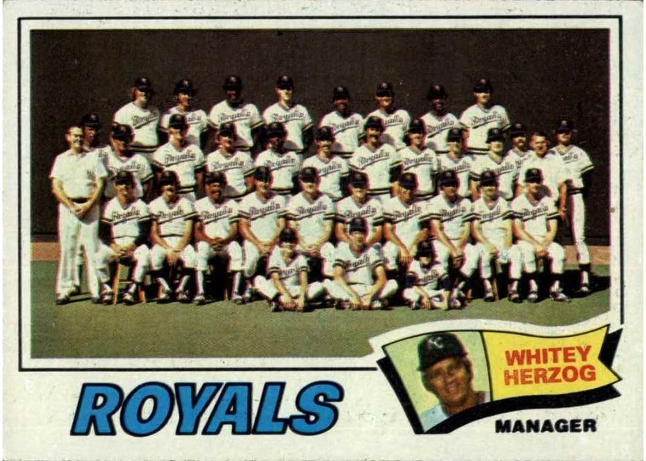 1977 Topps #371 Kansas City Royals Team