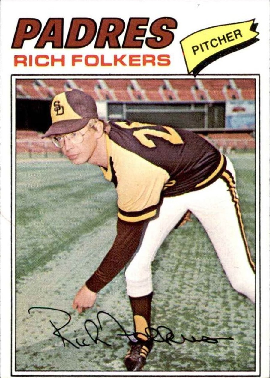 1977 Topps #372 Rich Folkers, San Diego Padres