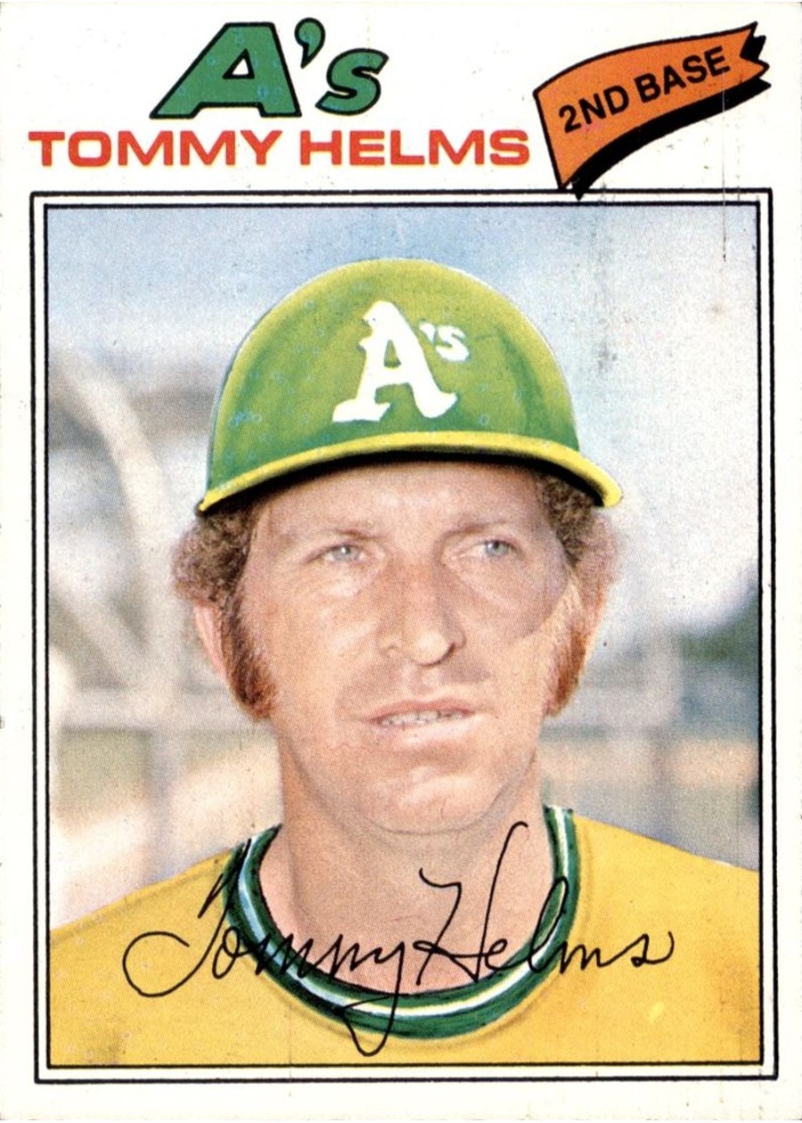 1977 Topps #402 Tommy Helms, Oakland Athletics