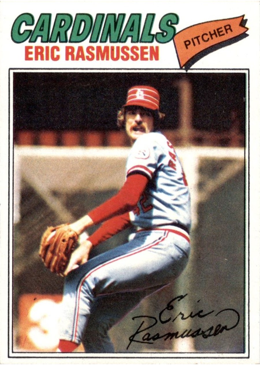 1977 Topps #404 Eric Rasmussen, St. Louis Cardinals