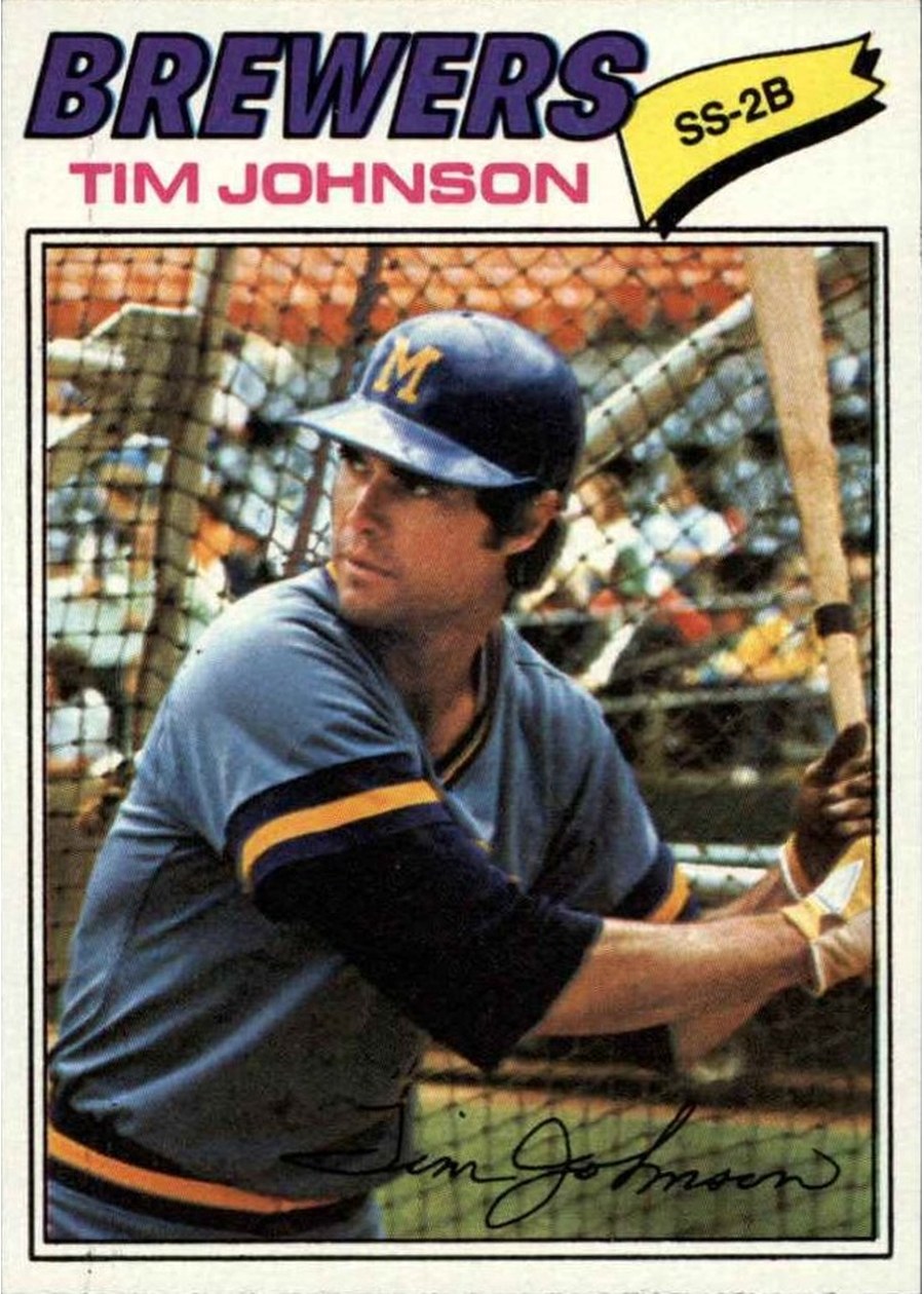 1977 Topps #406 Tim Johnson, Milwaukee Brewers