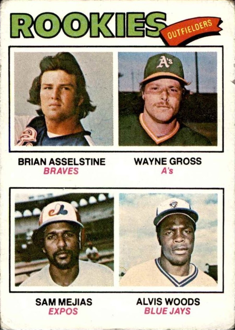 1977 Topps #479 1977 Rookie Outfielders, Atlanta Braves / Oakland Athletics / Montreal Expos / Toronto Blue Jays