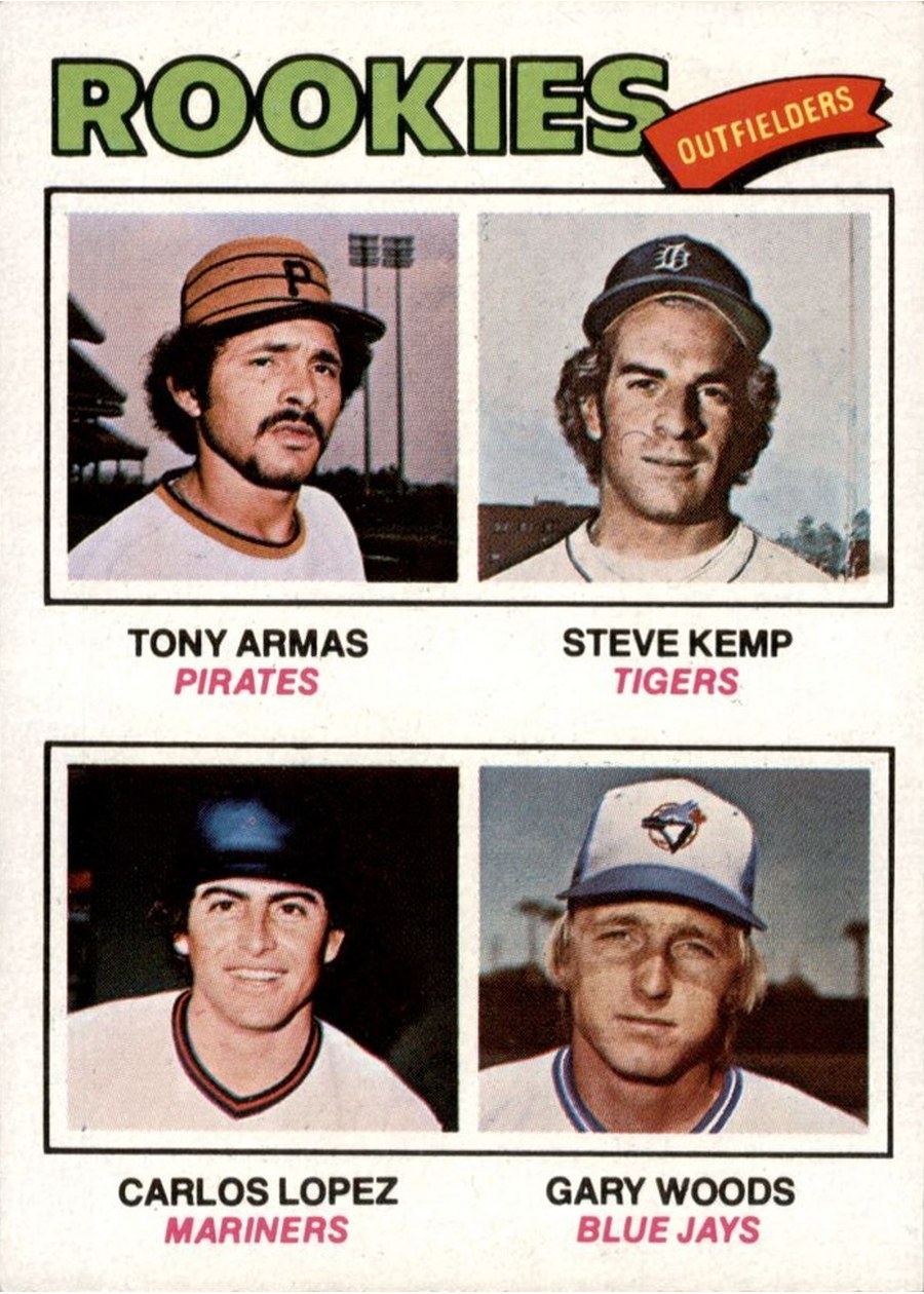 1977 Topps #492 1977 Rookie Outfielders, Pittsburgh Pirates / Detroit Tigers / Seattle Mariners / Toronto Blue Jays