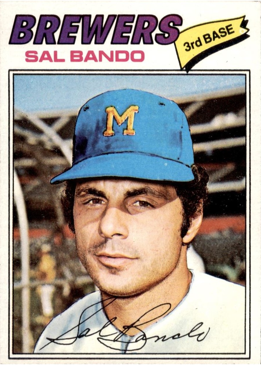 1977 Topps #498 Sal Bando, Milwaukee Brewers