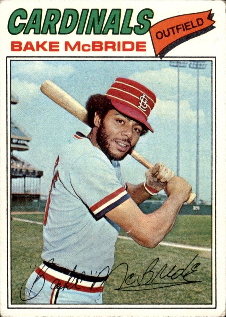 1977 Topps #516 Bake McBride, St. Louis Cardinals