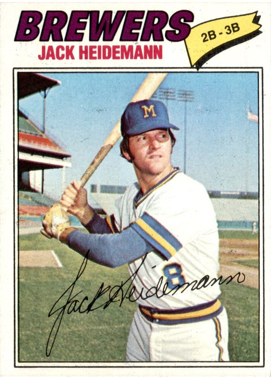 1977 Topps #553 Jack Heidemann, Milwaukee Brewers