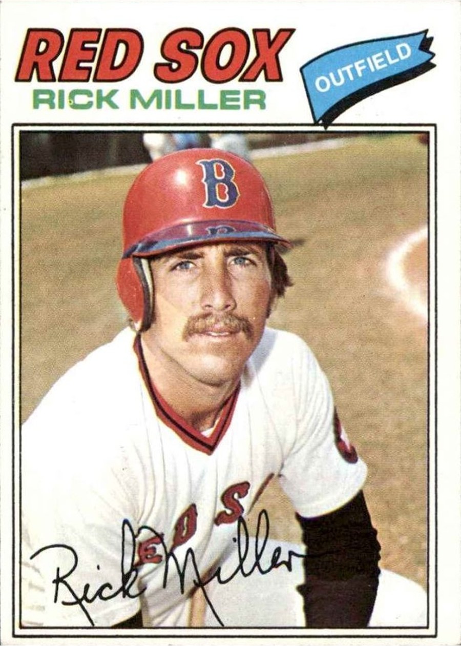 1977 Topps #566 Rick Miller, Boston Red Sox