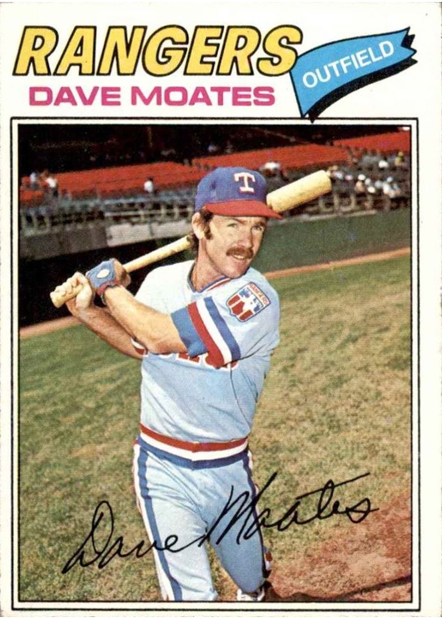 1977 Topps #588 Dave Moates, Texas Rangers