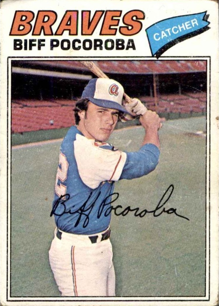 1977 Topps #594 Biff Pocoroba, Atlanta Braves