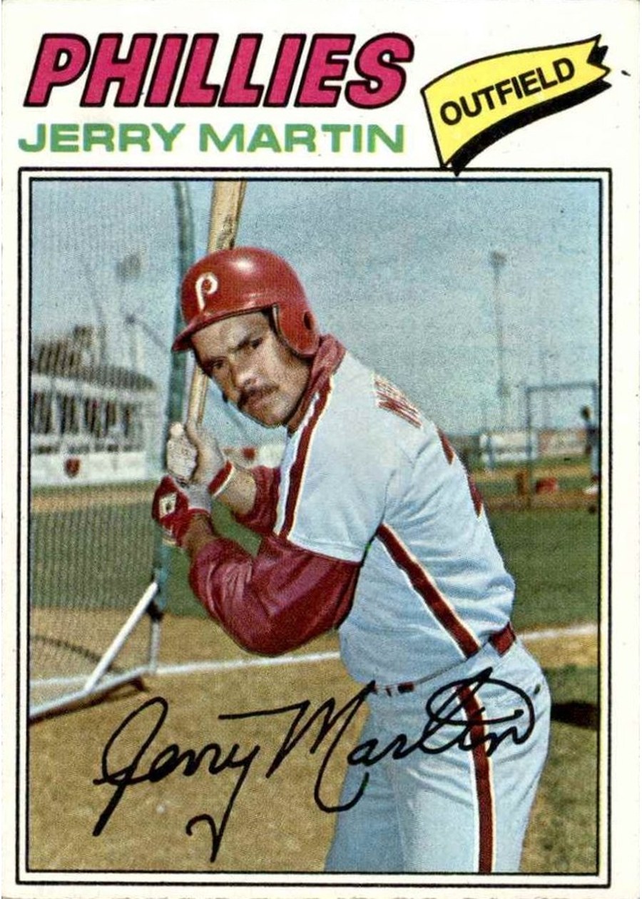 1977 Topps #596 Jerry Martin, Philadelphia Phillies