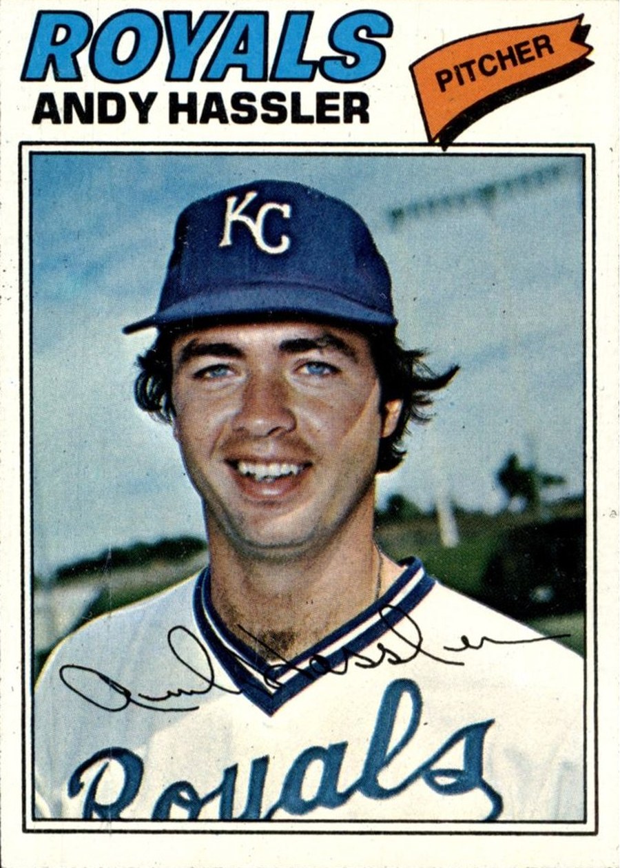 1977 Topps #602 Andy Hassler, Kansas City Royals