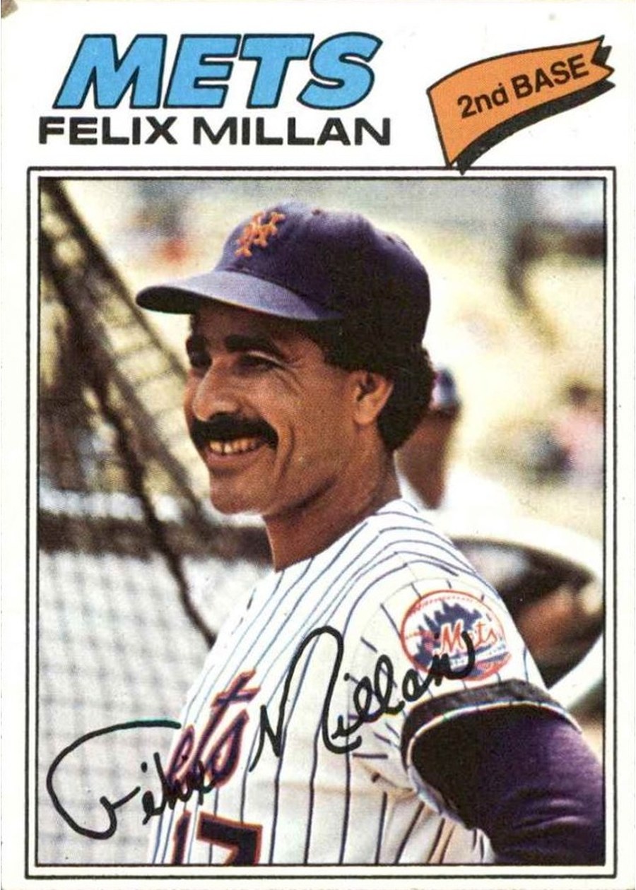 1977 Topps #605 Felix Millan, New York Mets