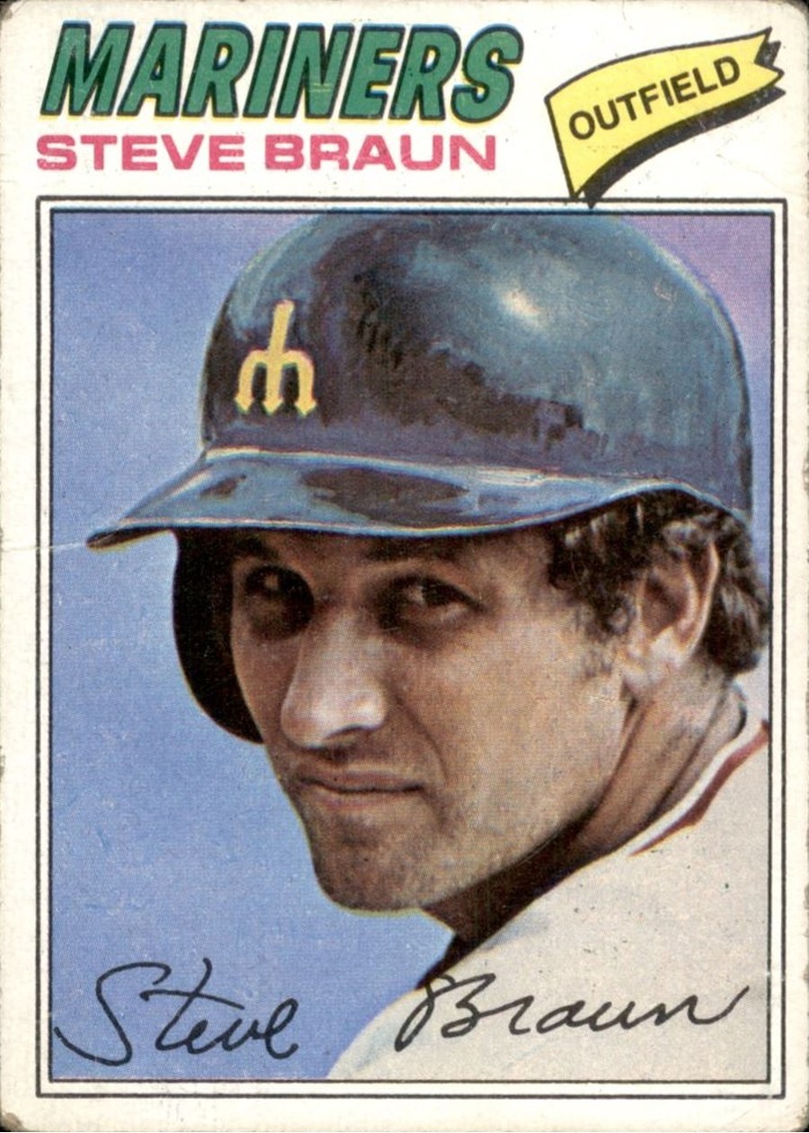 1977 Topps #606 Steve Braun, Seattle Mariners