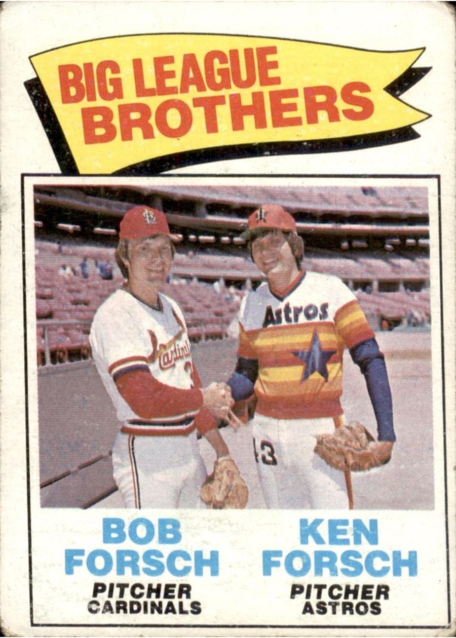 1977 Topps #632 Big League Brothers, St. Louis Cardinals / Houston Astros