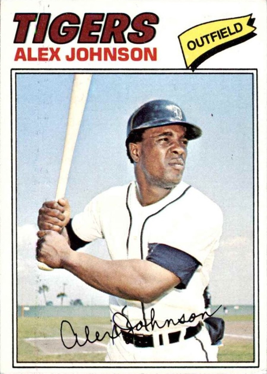 1977 Topps #637 Alex Johnson, Detroit Tigers