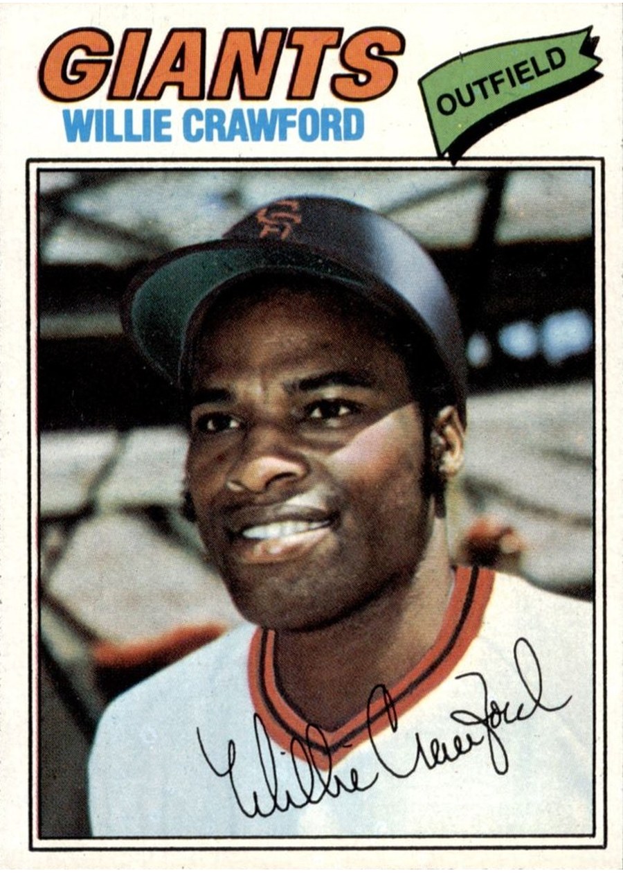 1977 Topps #642 Willie Crawford, San Francisco Giants