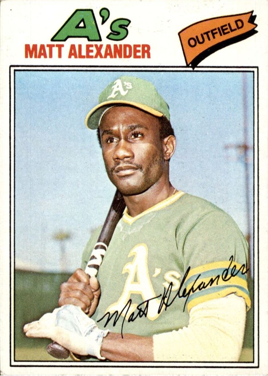 1977 Topps #644 Matt Alexander, Oakland Athletics