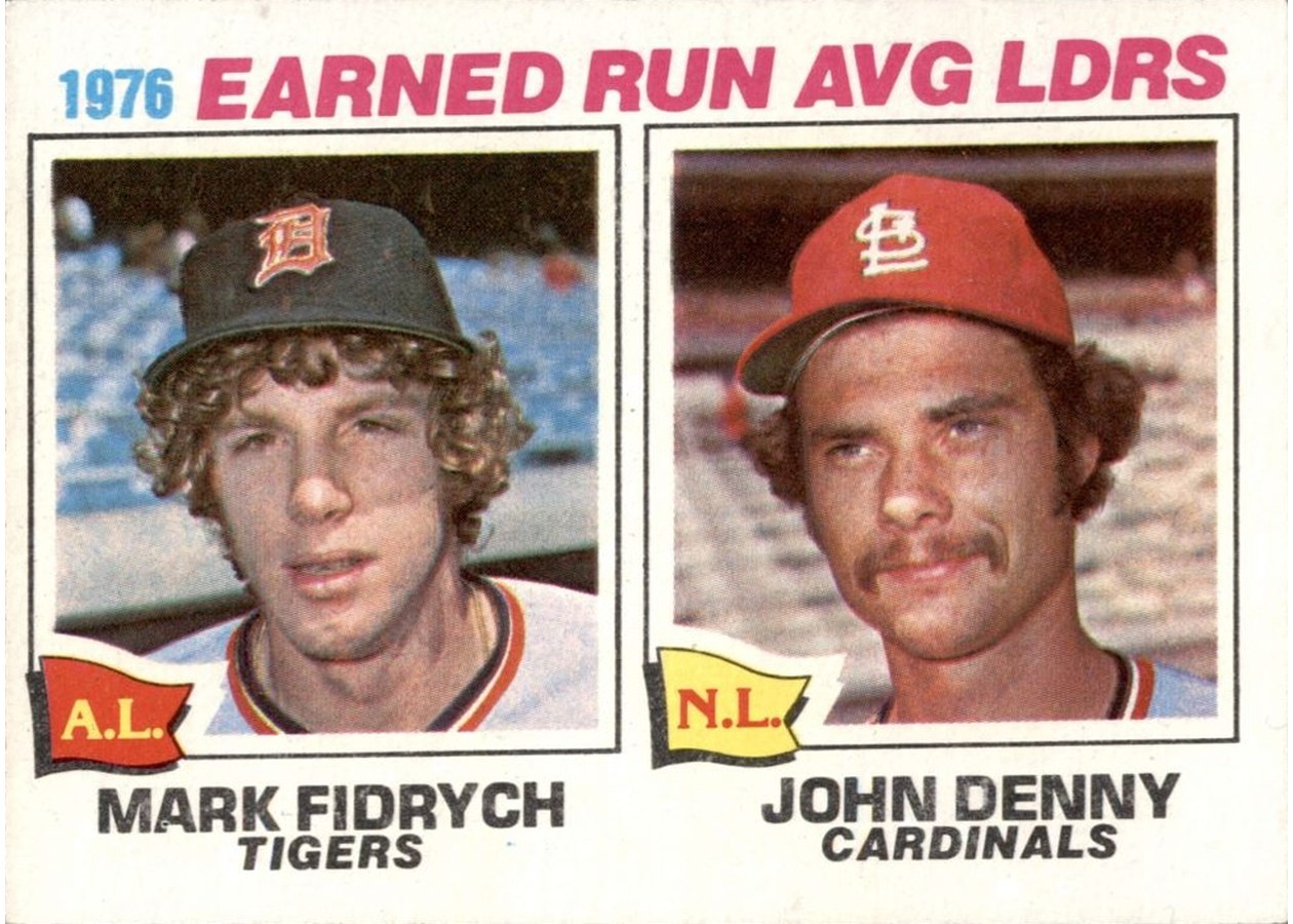 1977 Topps #7 1976 ERA Leaders, Detroit Tigers / St. Louis Cardinals