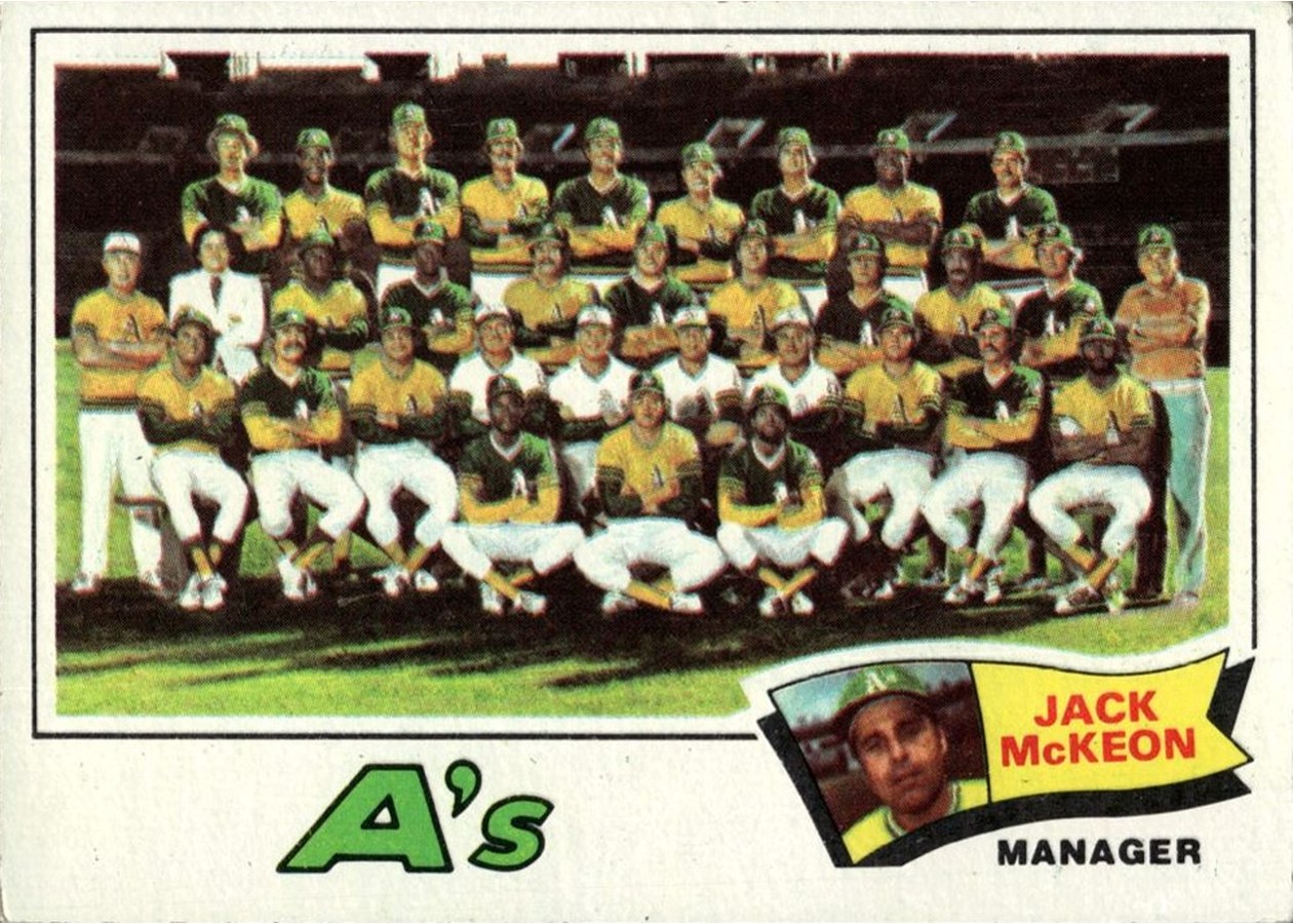 1977 Topps #74 Oakland Athletics Team