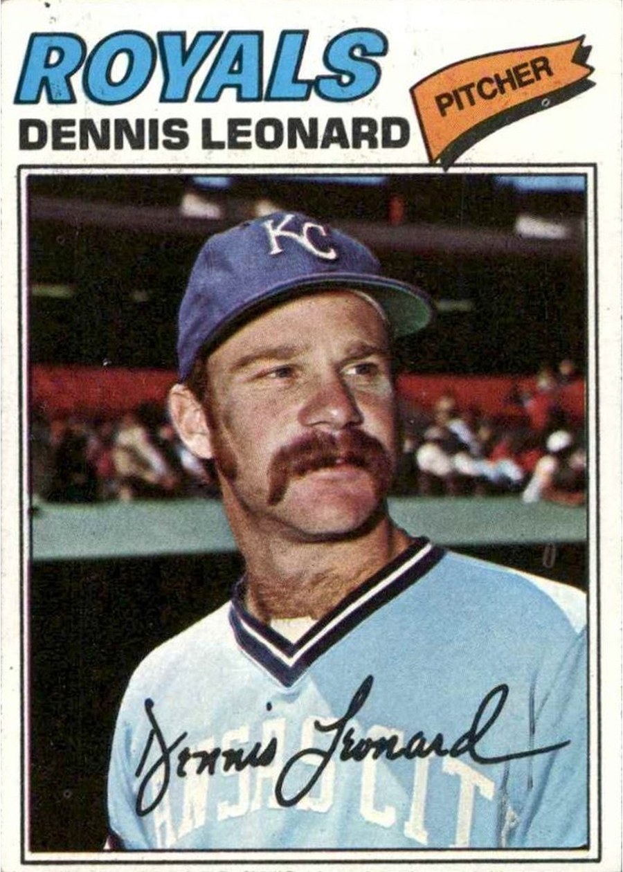 1977 Topps #75 Dennis Leonard, Kansas City Royals