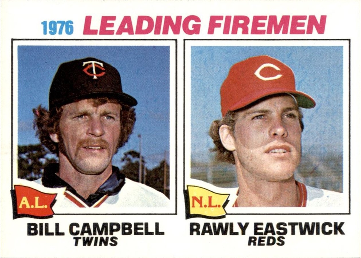 1977 Topps #8 1976 Leading Firemen, Minnesota Twins / Cincinnati Reds