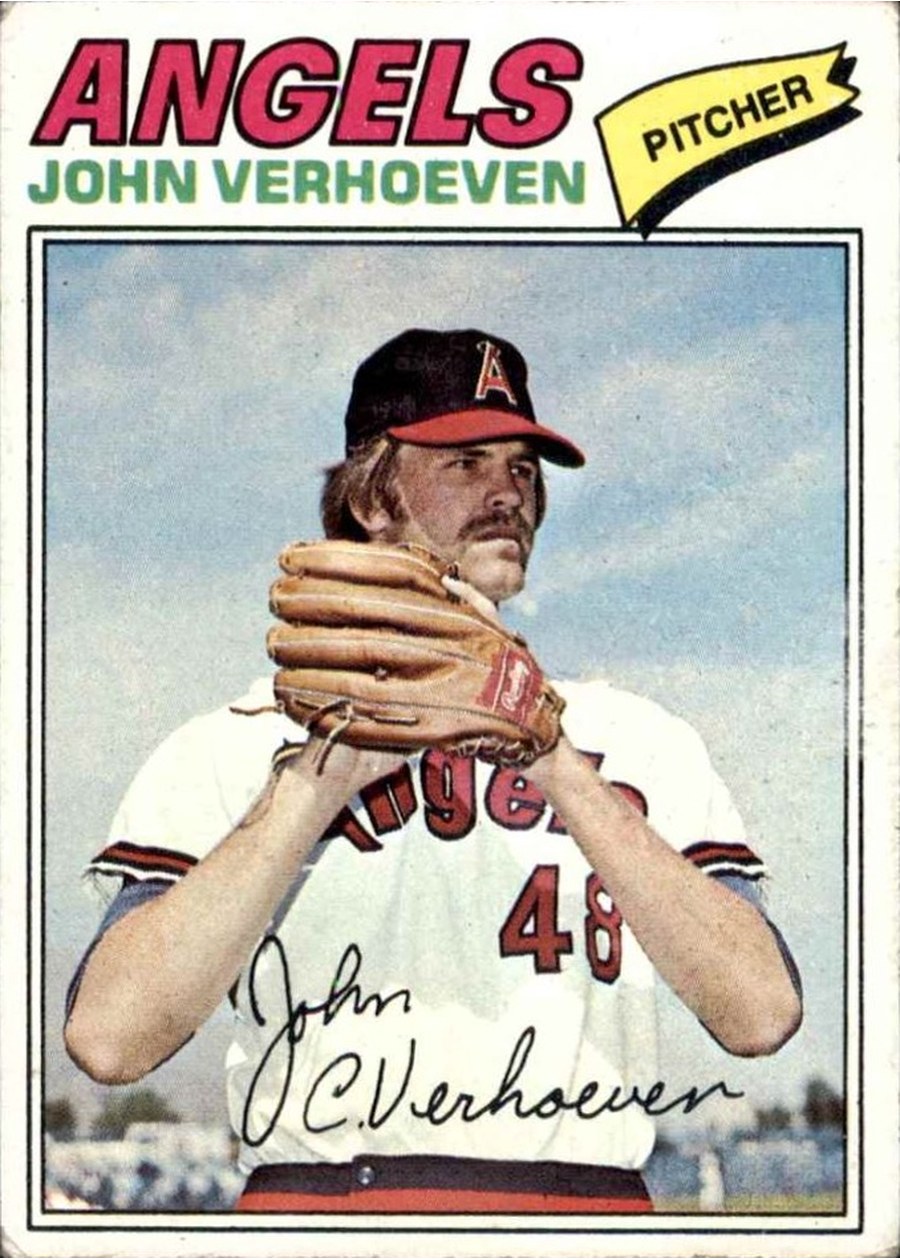 1977 Topps #91 John Verhoeven, California Angels