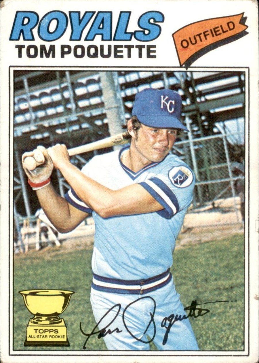 1977 Topps #93 Tom Poquette, Kansas City Royals