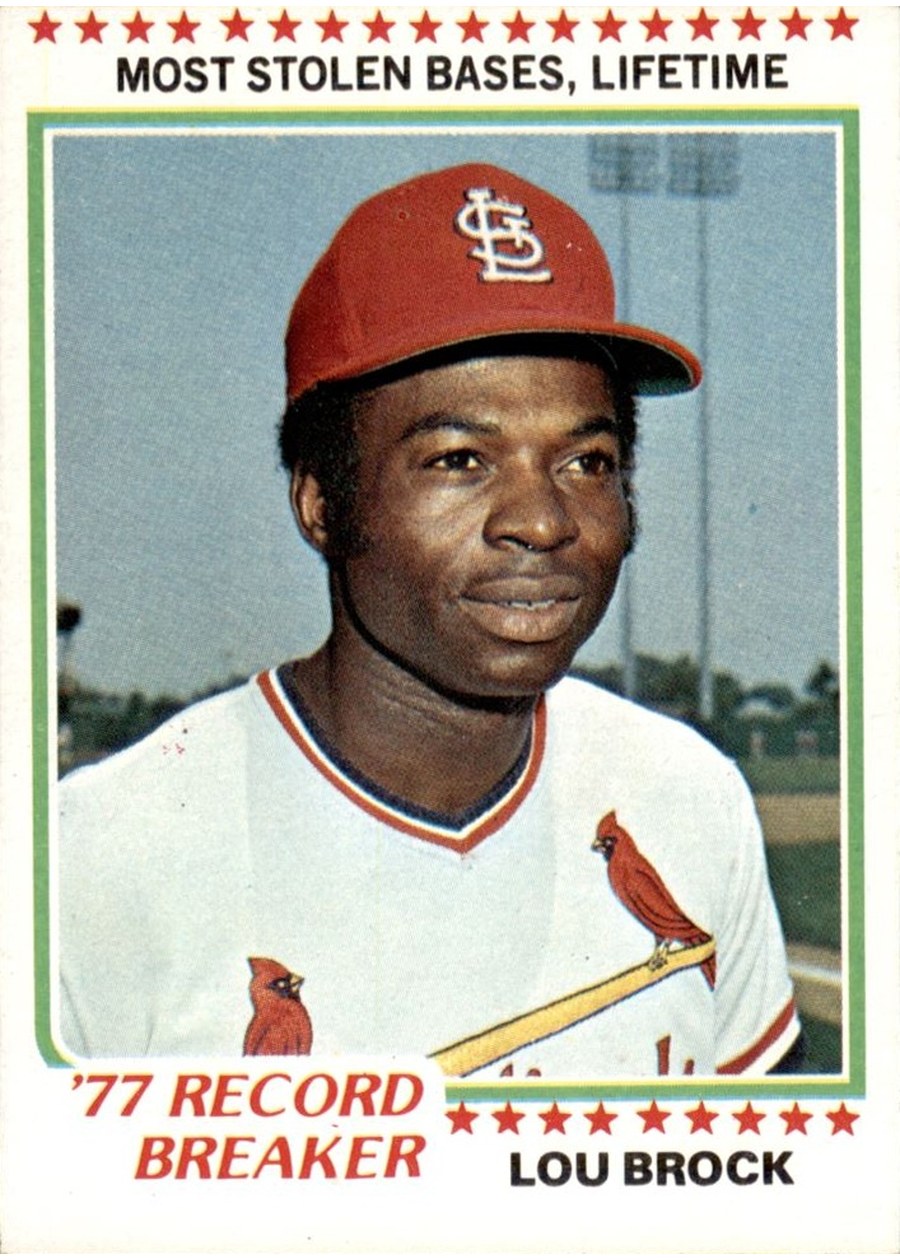 1978 Topps #1 Lou Brock, St. Louis Cardinals