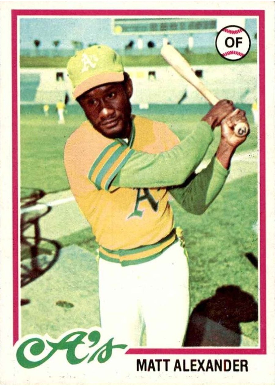 1978 Topps #102 Matt Alexander, Oakland Athletics