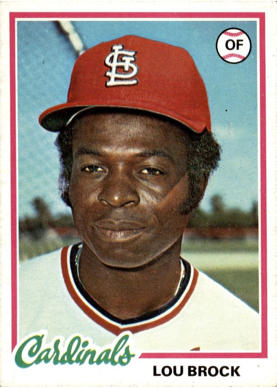 1978 Topps #170 Lou Brock, St. Louis Cardinals