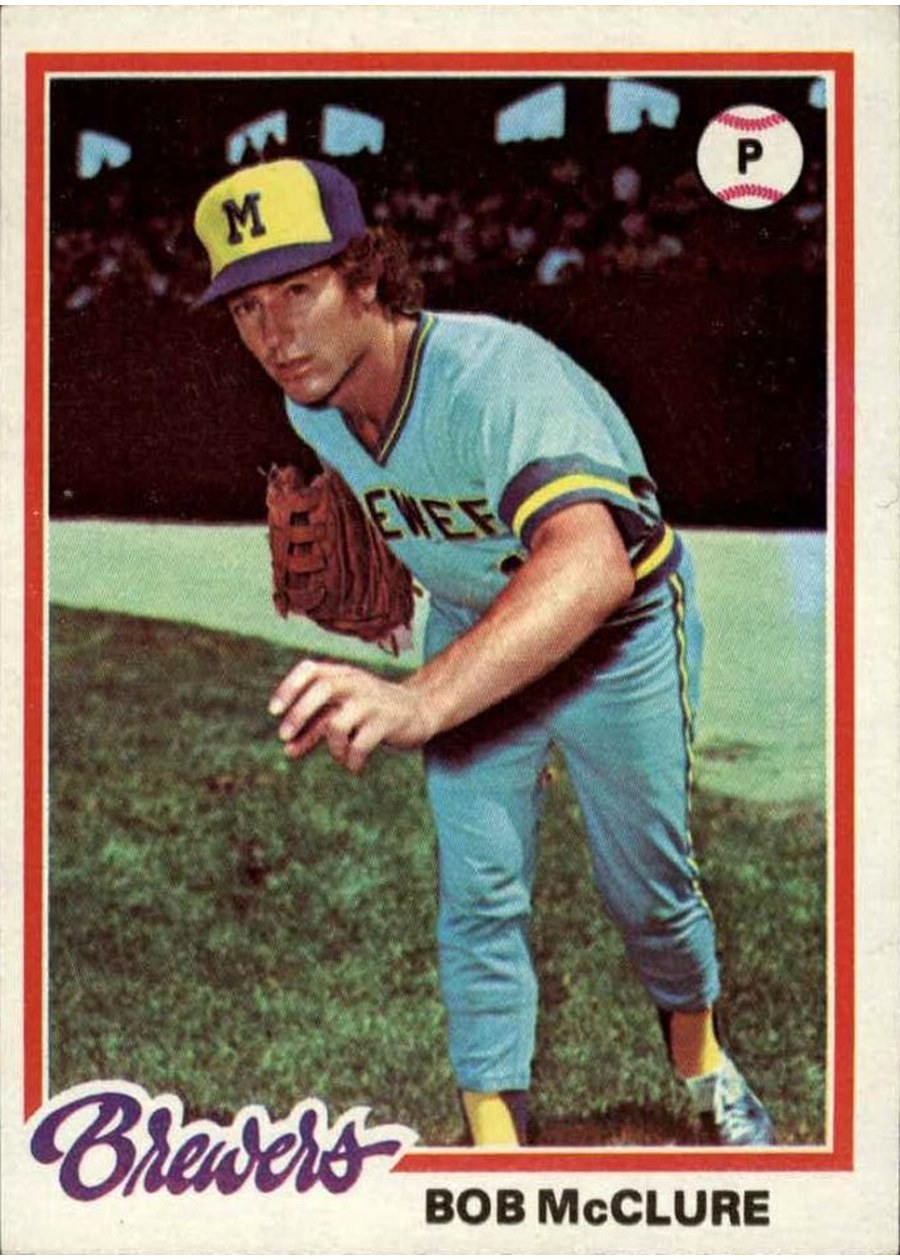 1978 Topps #243 Bob McClure, Milwaukee Brewers