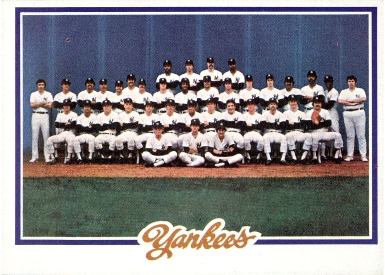 1978 Topps #282 New York Yankees Team