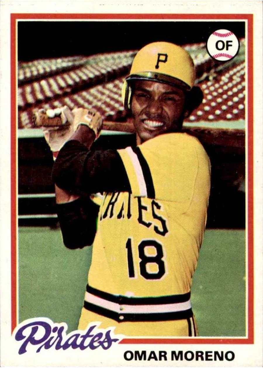 1978 Topps #283 Omar Moreno, Pittsburgh Pirates