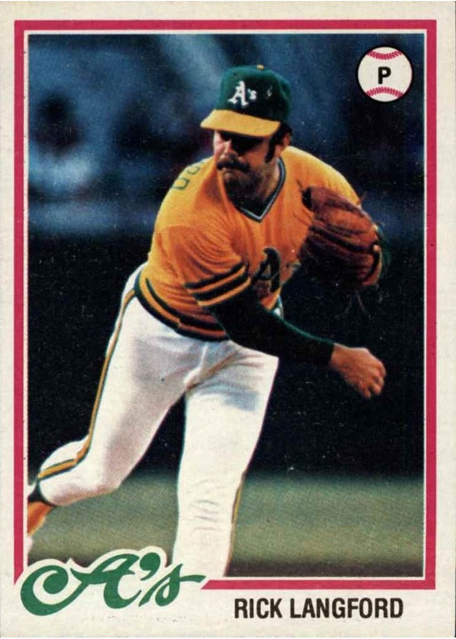 1978 Topps #327 Rick Langford, Oakland Athletics