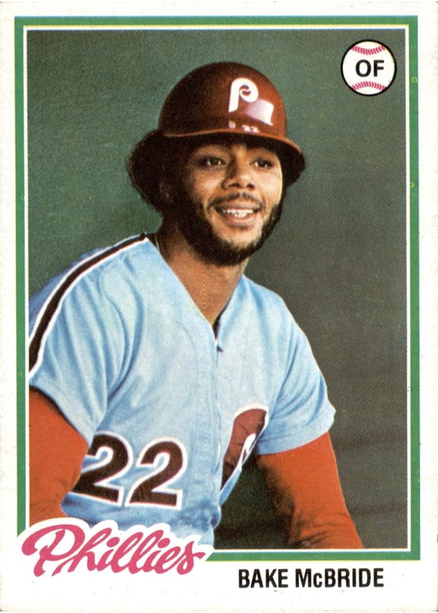 1978 Topps #340 Bake McBride, Philadelphia Phillies