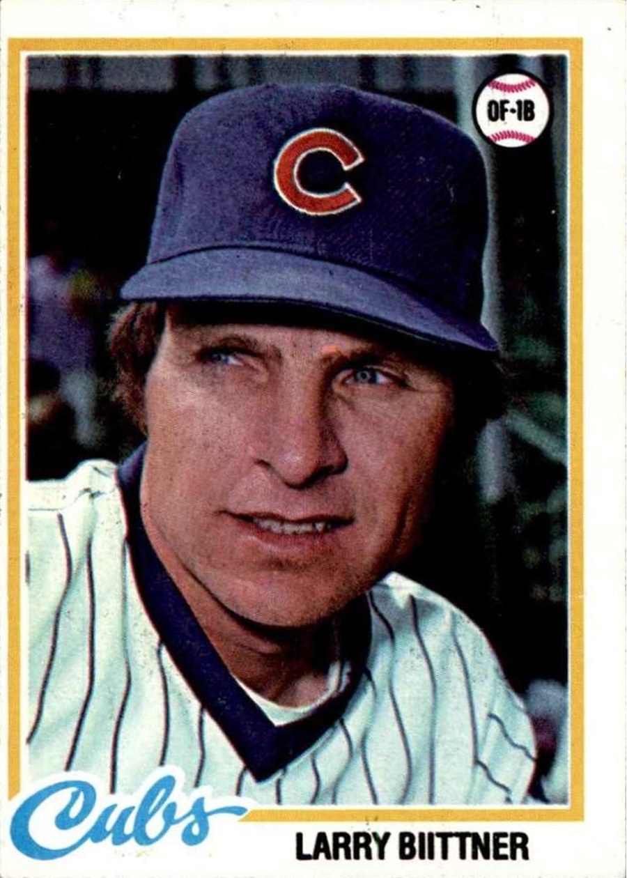 1978 Topps #346 Larry Biittner, Chicago Cubs