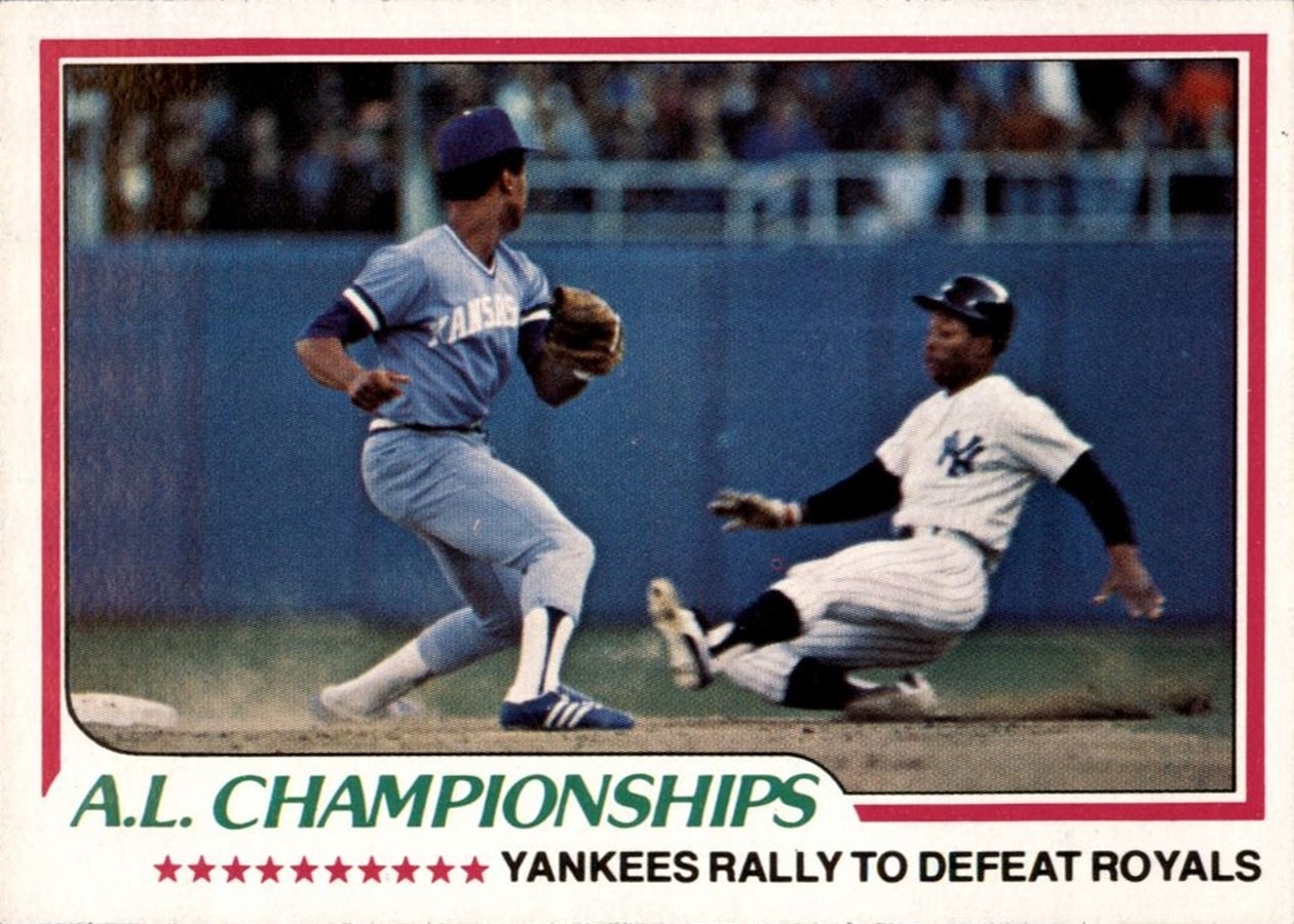 1978 Topps #411 1977 A.L. Championships, New York Yankees / Kansas City Royals