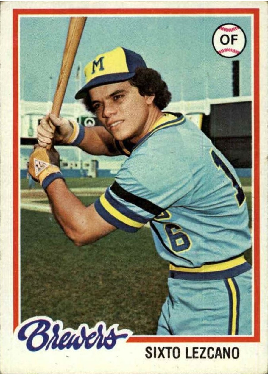 1978 Topps #595 Sixto Lezcano, Milwaukee Brewers