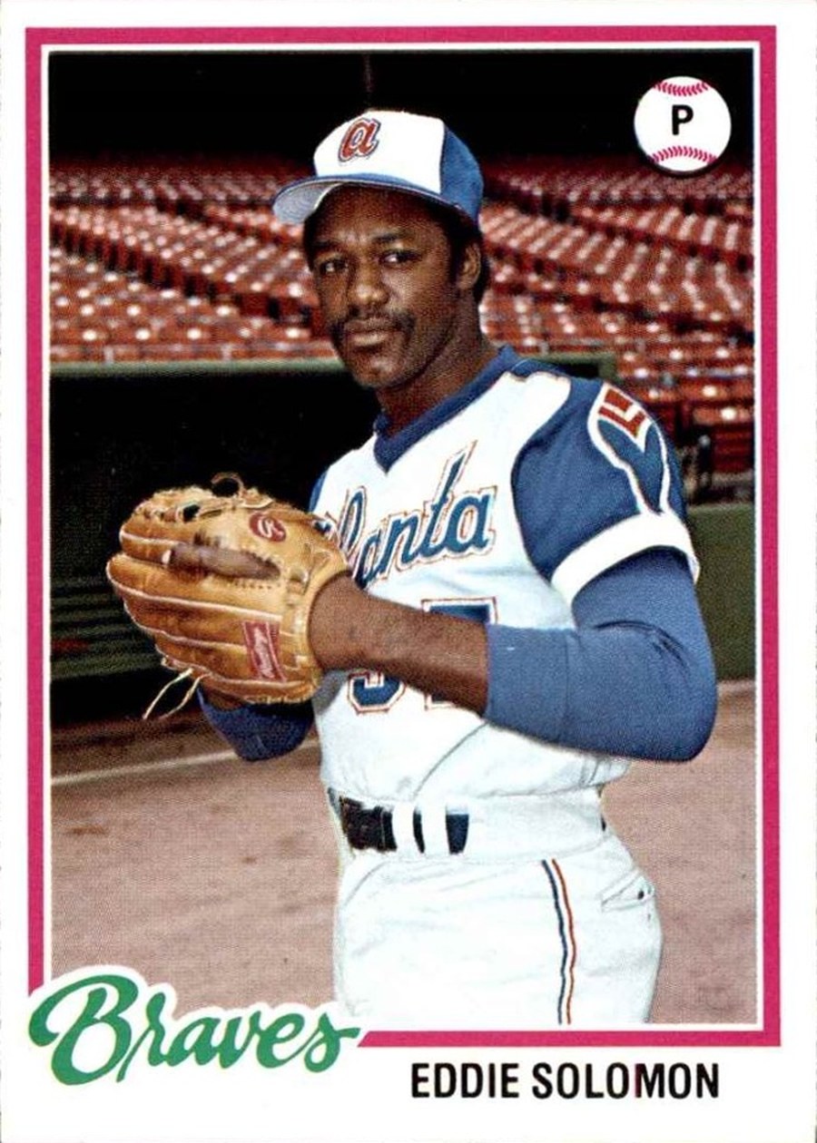 1978 Topps #598 Eddie Solomon, Atlanta Braves