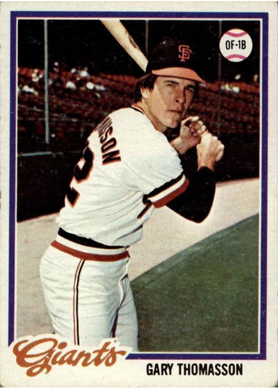 1978 Topps #648 Gary Thomasson, San Francisco Giants