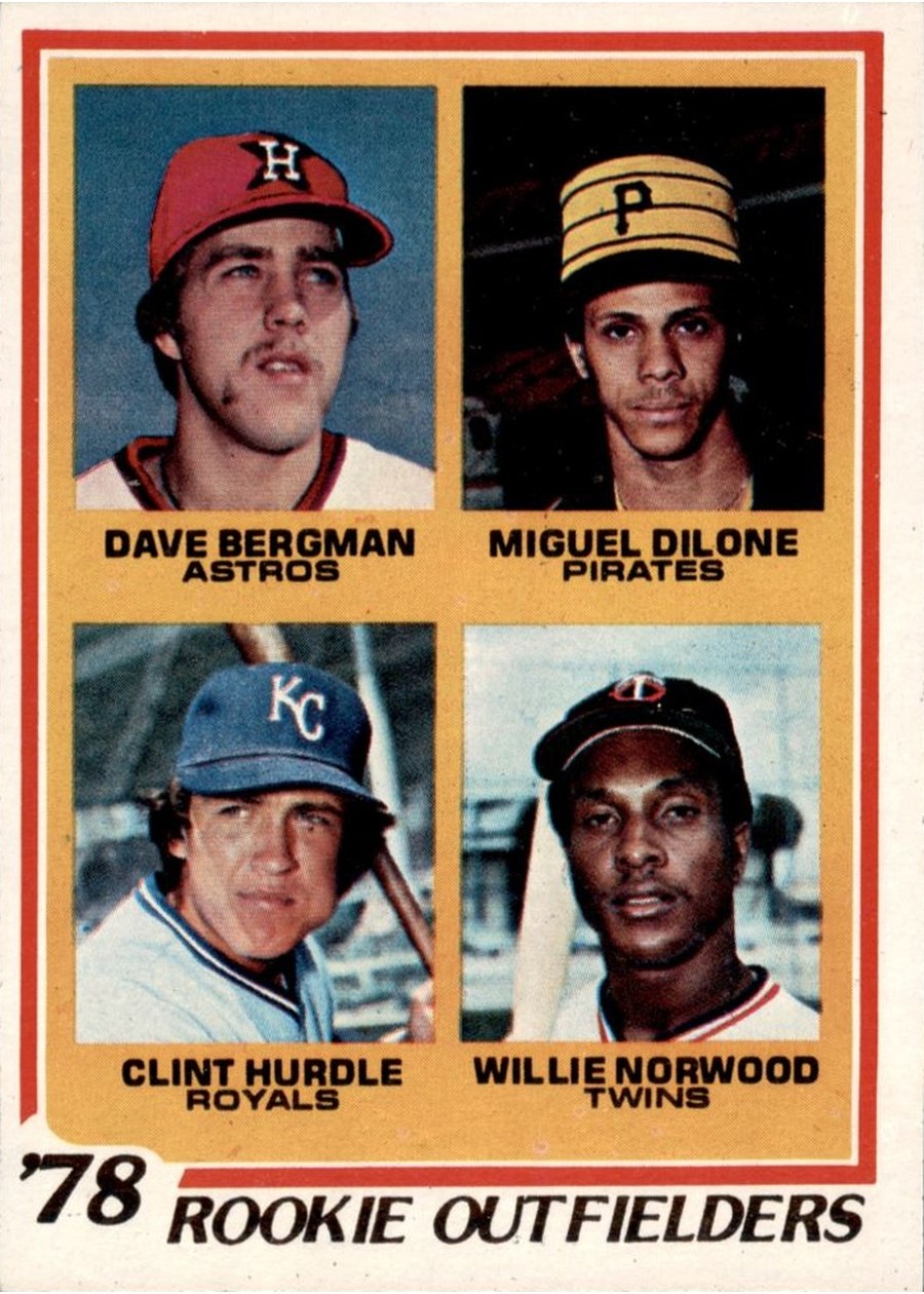1978 Topps #705 1978 Rookie Outfielders, Houston Astros / Pittsburgh Pirates / Kansas City Royals / Minnesota Twins