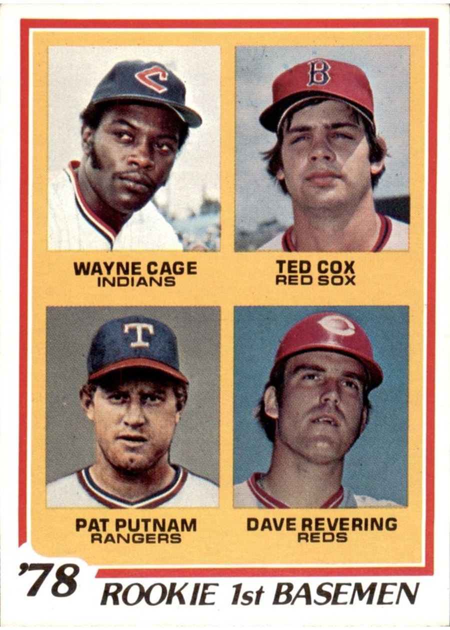 1978 Topps #706 1978 Rookie First Basemen, Cleveland Indians / Boston Red Sox / Texas Rangers / Cincinnati Reds