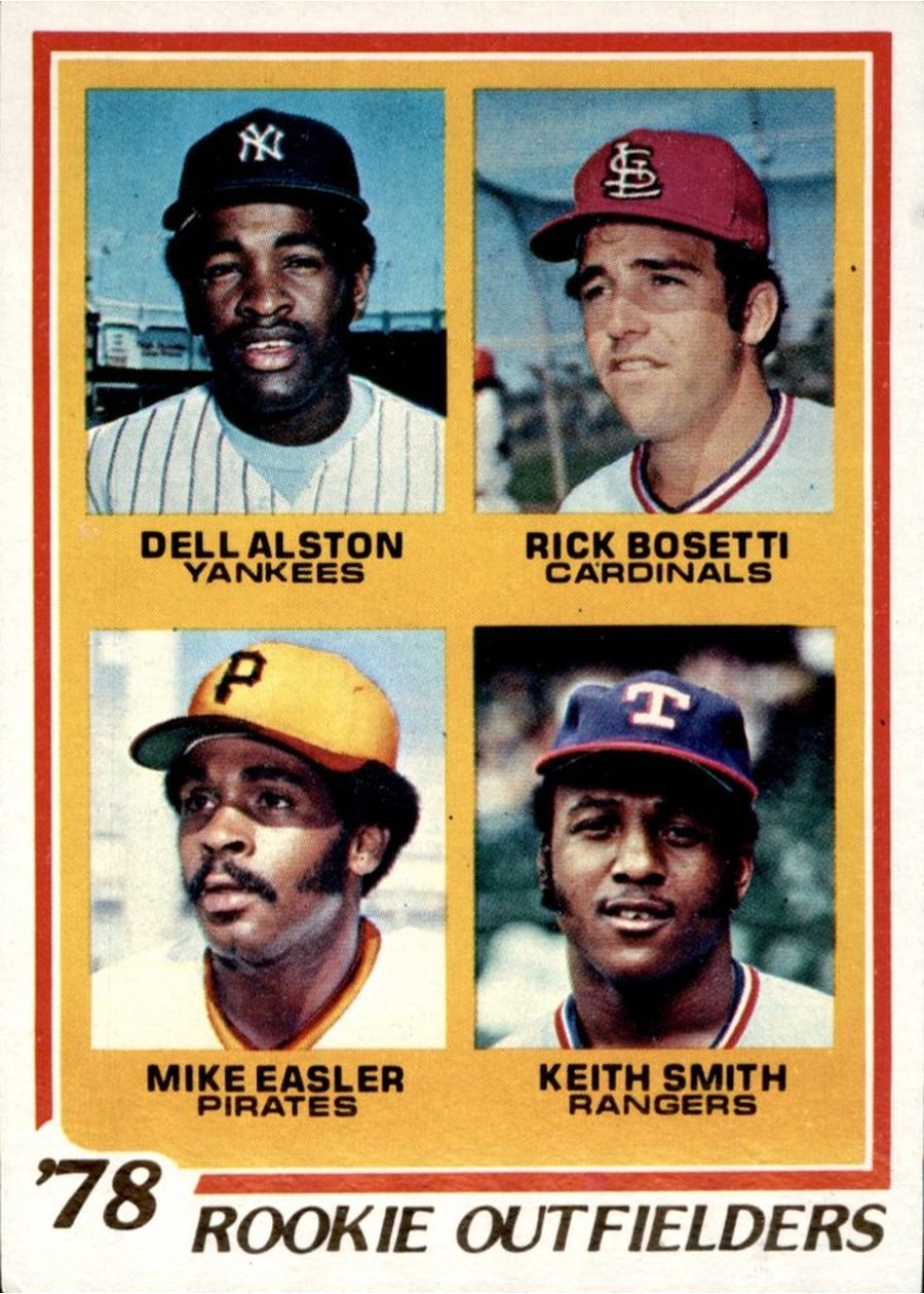 1978 Topps #710 1978 Rookie Outfielders, New York Yankees / St. Louis Cardinals / Pittsburgh Pirates / Texas Rangers