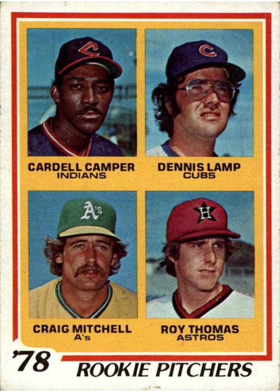 1978 Topps #711 1978 Rookie Pitchers, Cleveland Indians / Chicago Cubs / Oakland Athletics / Houston Astros