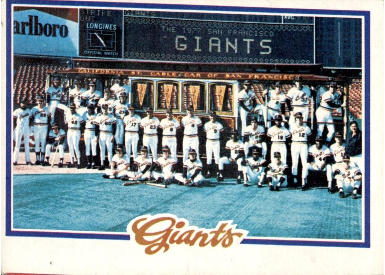 1978 Topps #82 San Francisco Giants Team