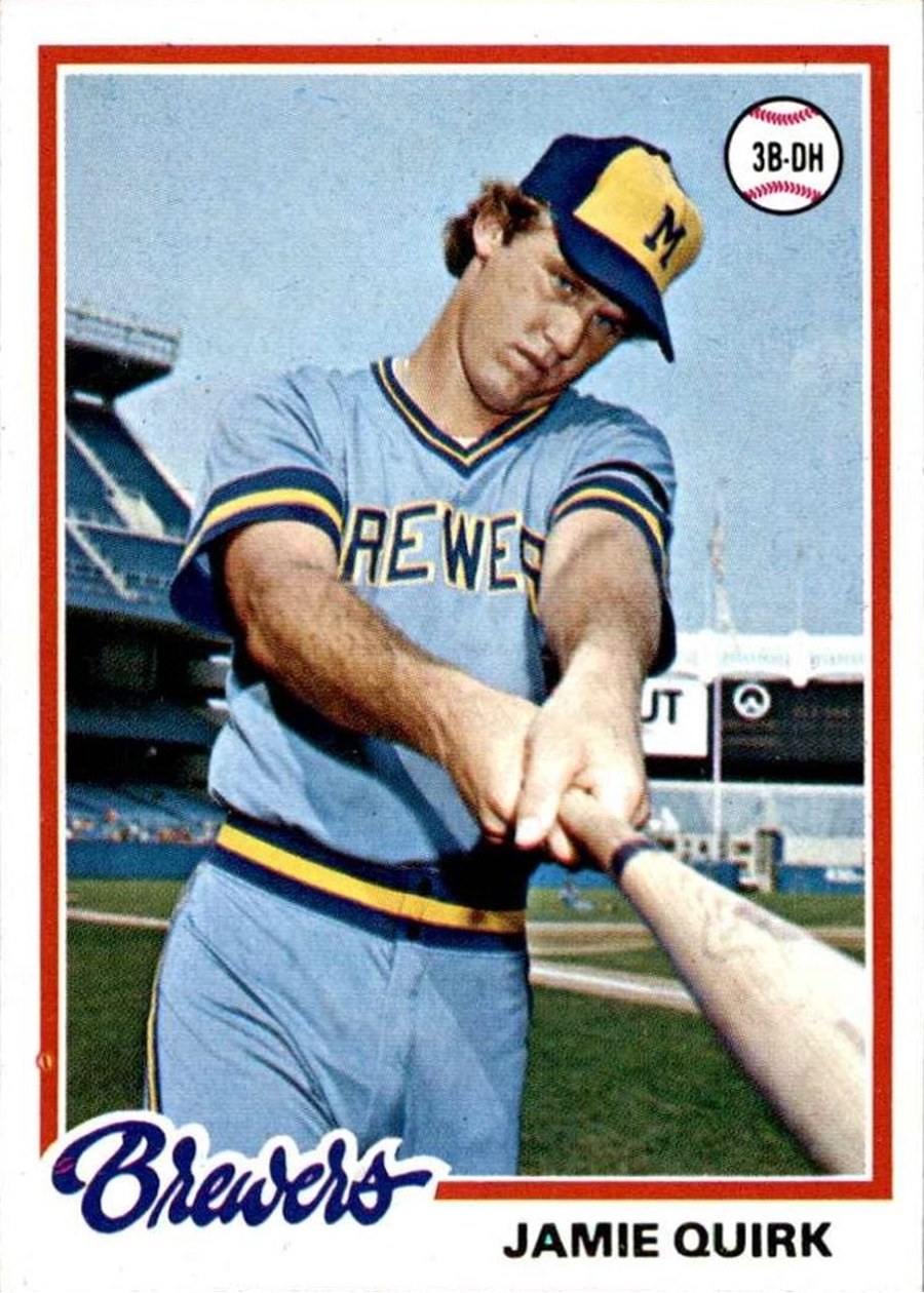 1978 Topps #95 Jamie Quirk, Milwaukee Brewers