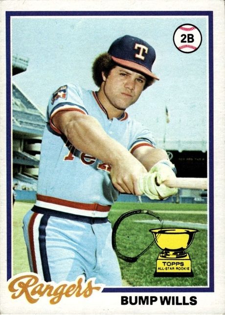 1978 Topps #23 Bump Wills - 23b - Black Circle Present