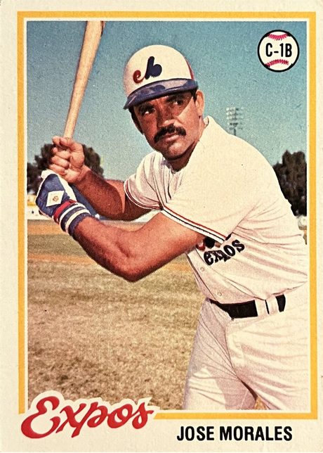 1978 Topps #374 Jose Morales - 374b - Red Laces Only