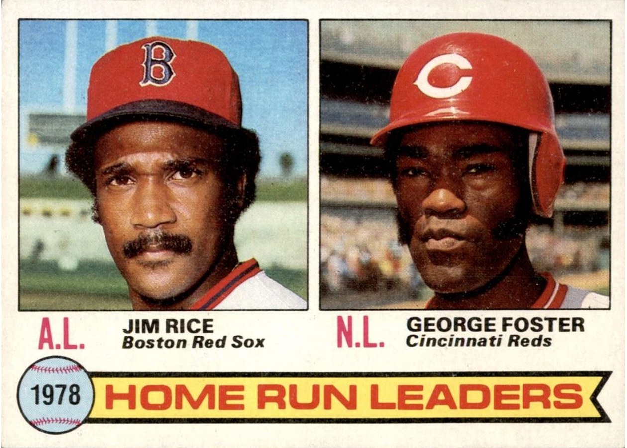 1979 Topps #2 1978 Home Run Leaders, Boston Red Sox / Cincinnati Reds